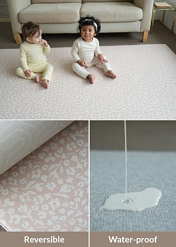 Miniatura 5 de Baby Care - Alfombra de juego (mediano, diseño de Hygge, Bloom & Entry) de 73 x 49 pulgadas, original de una pieza, reversible, enrollable,