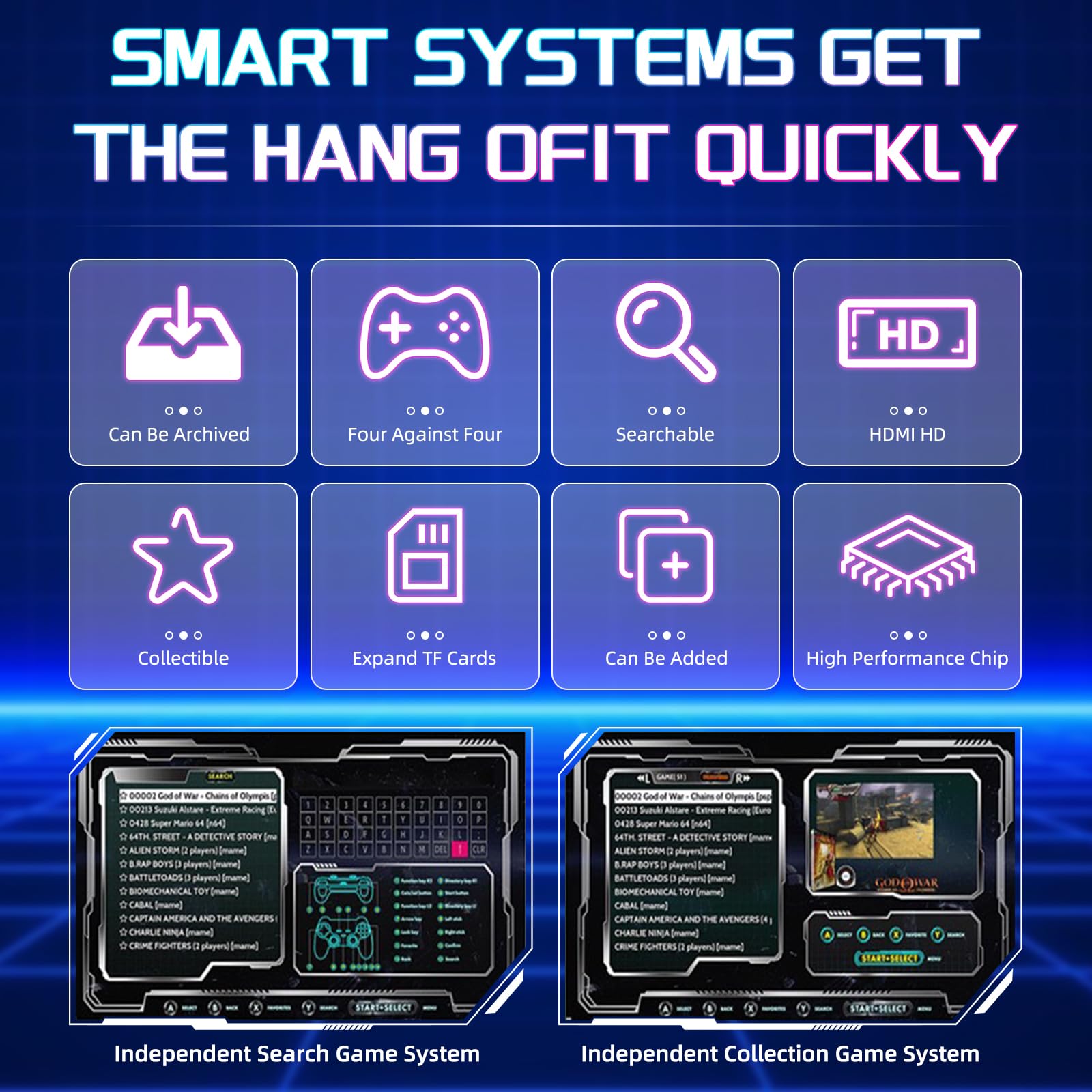 Temoo Retrowave G11 Pro Retro Spielekonsole für TV, 256GB 60000+ Spiele Retro Konsole Unterstützt 40+ Emulatoren, Spielekonsole für Fernseher mit Dual 2.4G Wireless Controllers