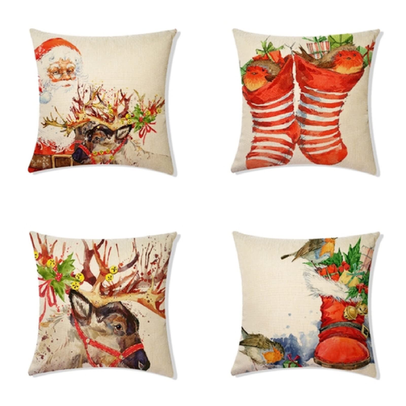 Cojines,Cojines Sofa,Fundas Cojines,Fundas de Cojines,Fundas Cojin,Cojines Navidad,Cojines Sillas Cocina,Cojines Sillas Comedor,Fundas Cojines Sofa,Cojines Decorativos Ganado de Navidad,55x55cm