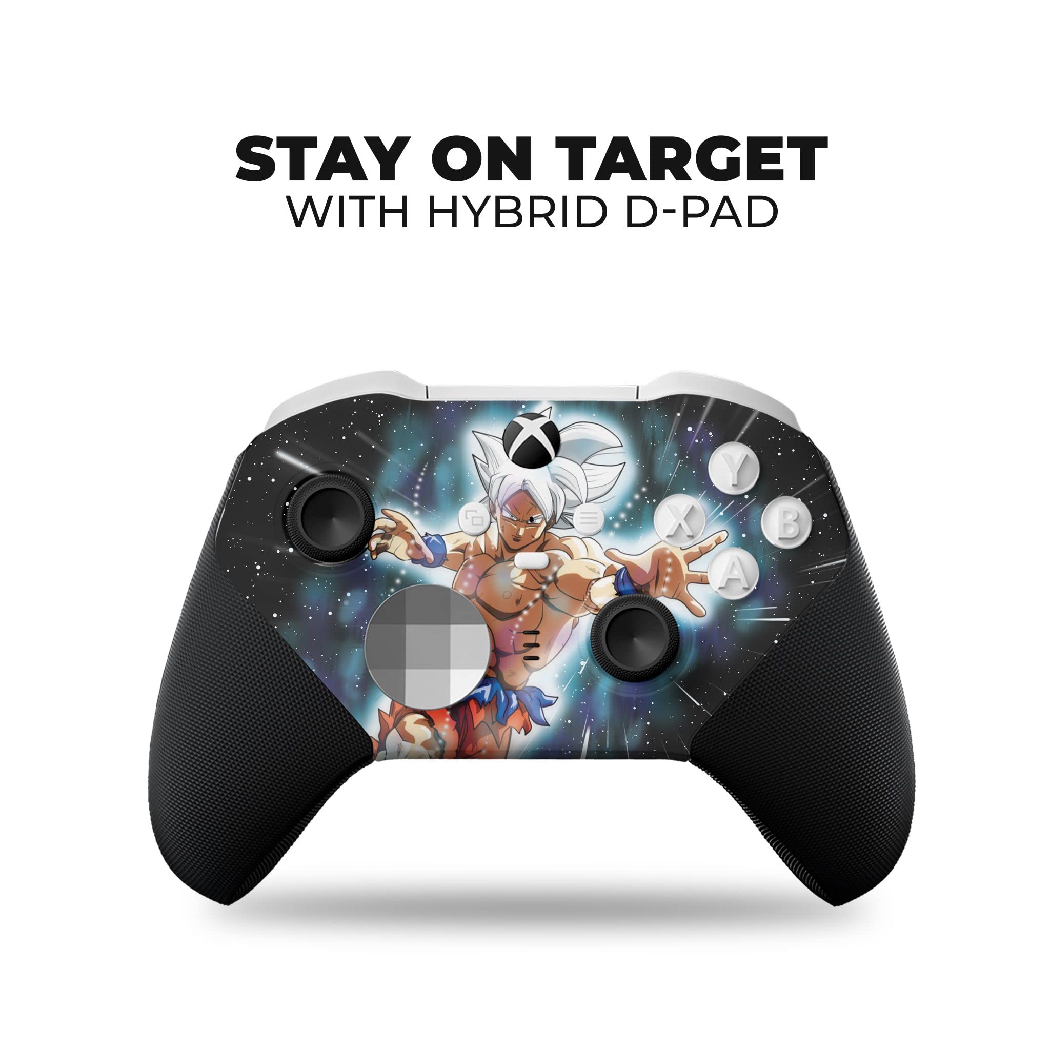 DreamController Gokku Ultra Instinct X-box Elite Controller Series 2 Core Limited Edition Custom Elite Core Controller per X-box One/Series X/S Advanced HydroDip Paint Technology (non solo una pelle)