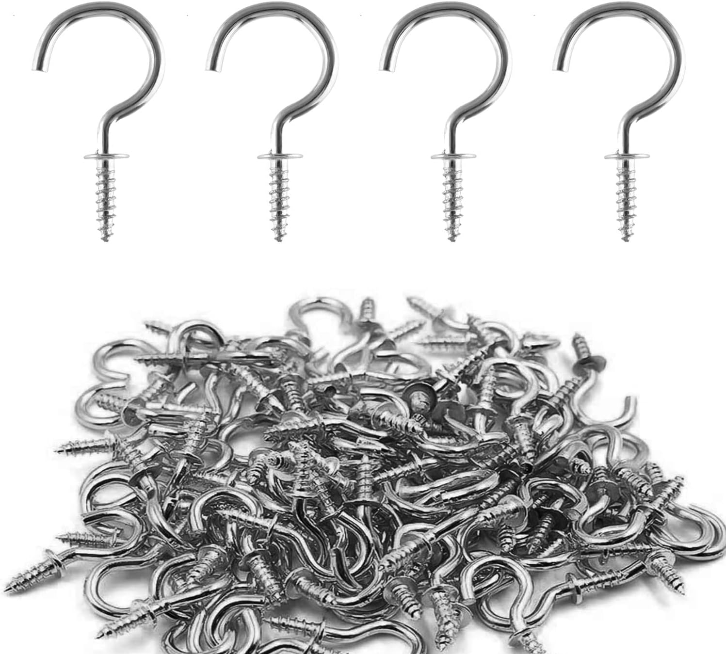 Anterat 100pcs 3/4 Inch Screw in Hooks Wall Hooks for Hooks Kitchen