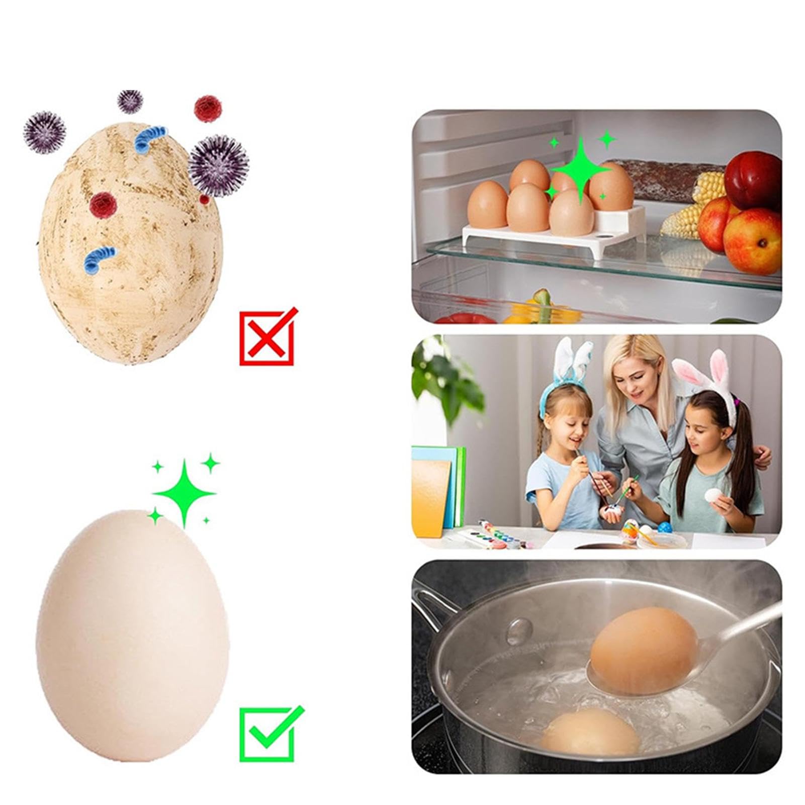 Spazzola Per Pulizia Uova In Silicone - Design A Testa Di Gallina, Morbida E Riutilizzabile