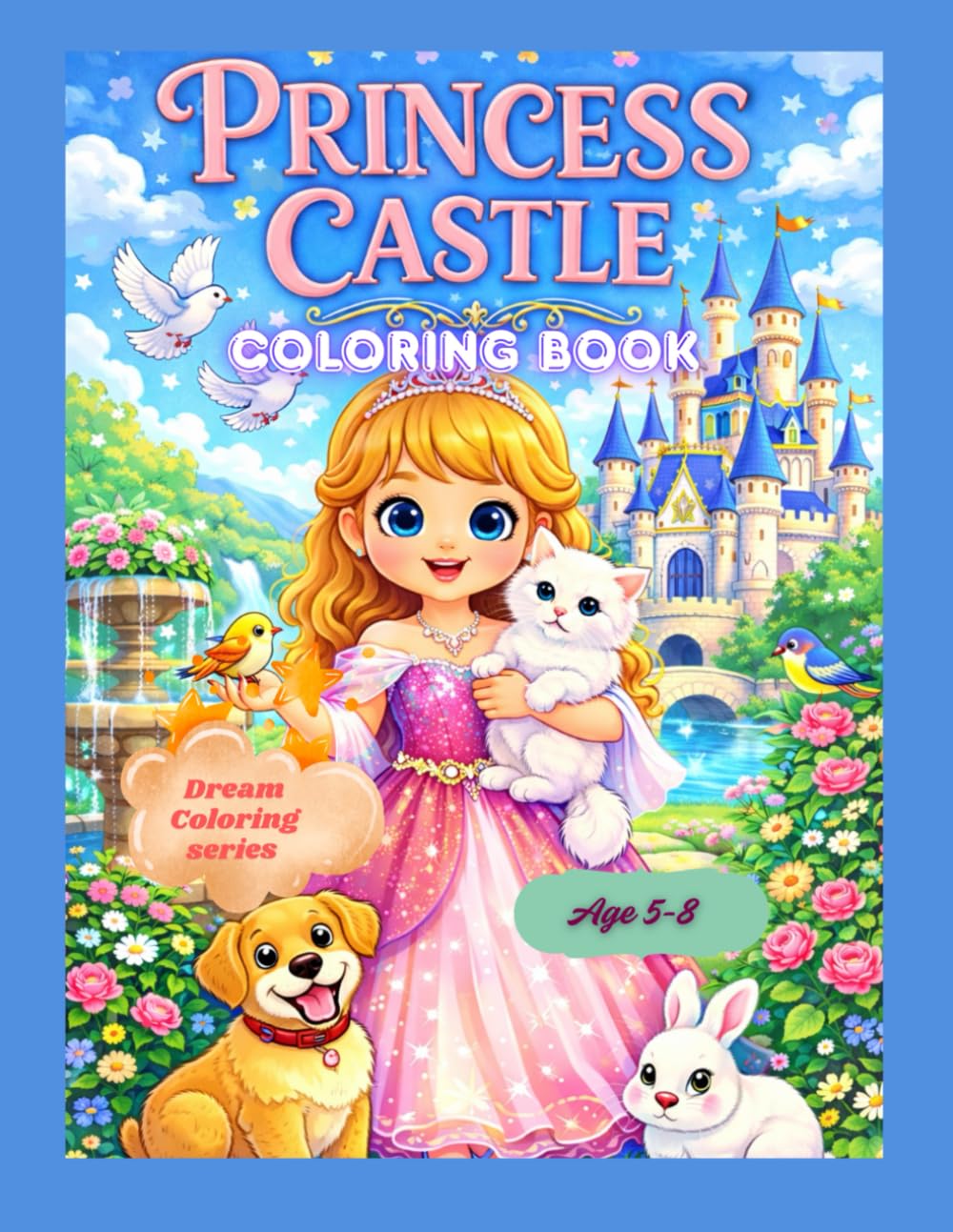 Princess Castle Coloring Book: Enter a magical world of princesses, castles, and fairy-tale adventures Age 5-8 (Dream Coloring Series)