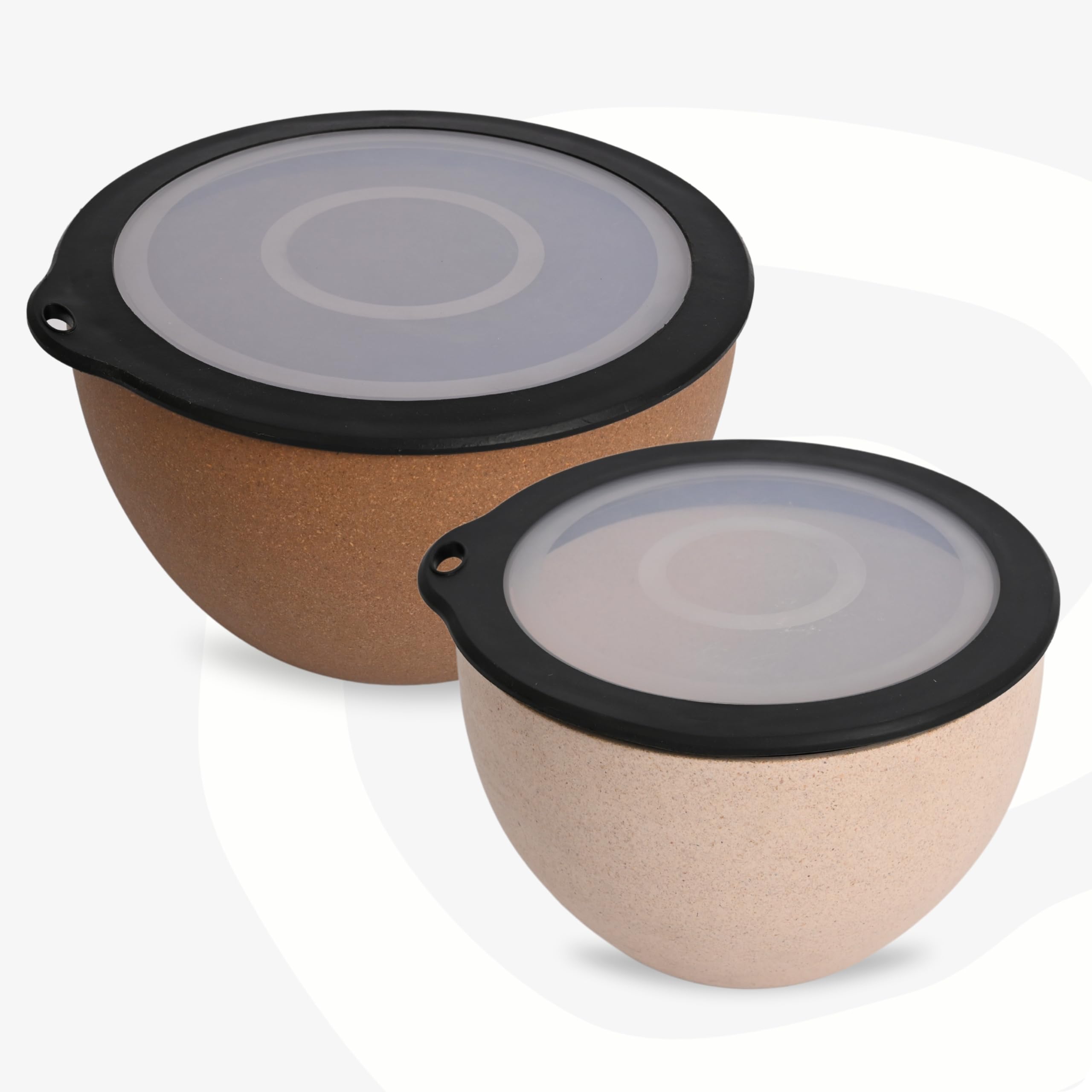 Eha Earth Friendly Mixing Bowls For Kitchen|Serving Bowls With Lid|Microwave Safe Bowl Set|Storage Bowls Made With Rice Husk And Bamboo Fibers|2900Ml +1600Ml|Set Of 2|Sand-Tortilla,Multicolor (B0CFH8N57R) Amazon Price History, Amazon Price Tracker