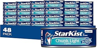 StarKist Chunk Light Tuna in Water, 5 oz (48 Pack) Canned Tuna Fish, Wil...