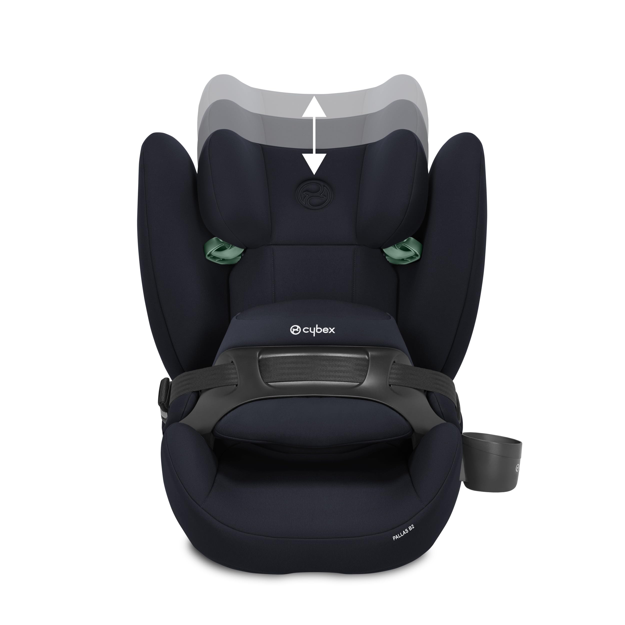 CYBEX Silver Seggiolino Auto Pallas B2 i-Size, ISOFIX, Gruppo 1/2/3 (9-50 kg), Da circa 15 Mesi fino a 12 Anni, Incluso Porta Bevande, Blue Moon