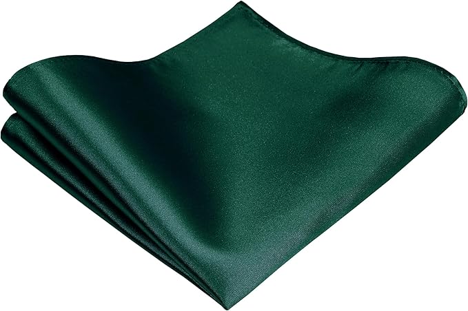 Corbata y Pañuelo de Bolsillo Satinados Sólidos para Hombre en Caja de Regalo miniatura 4