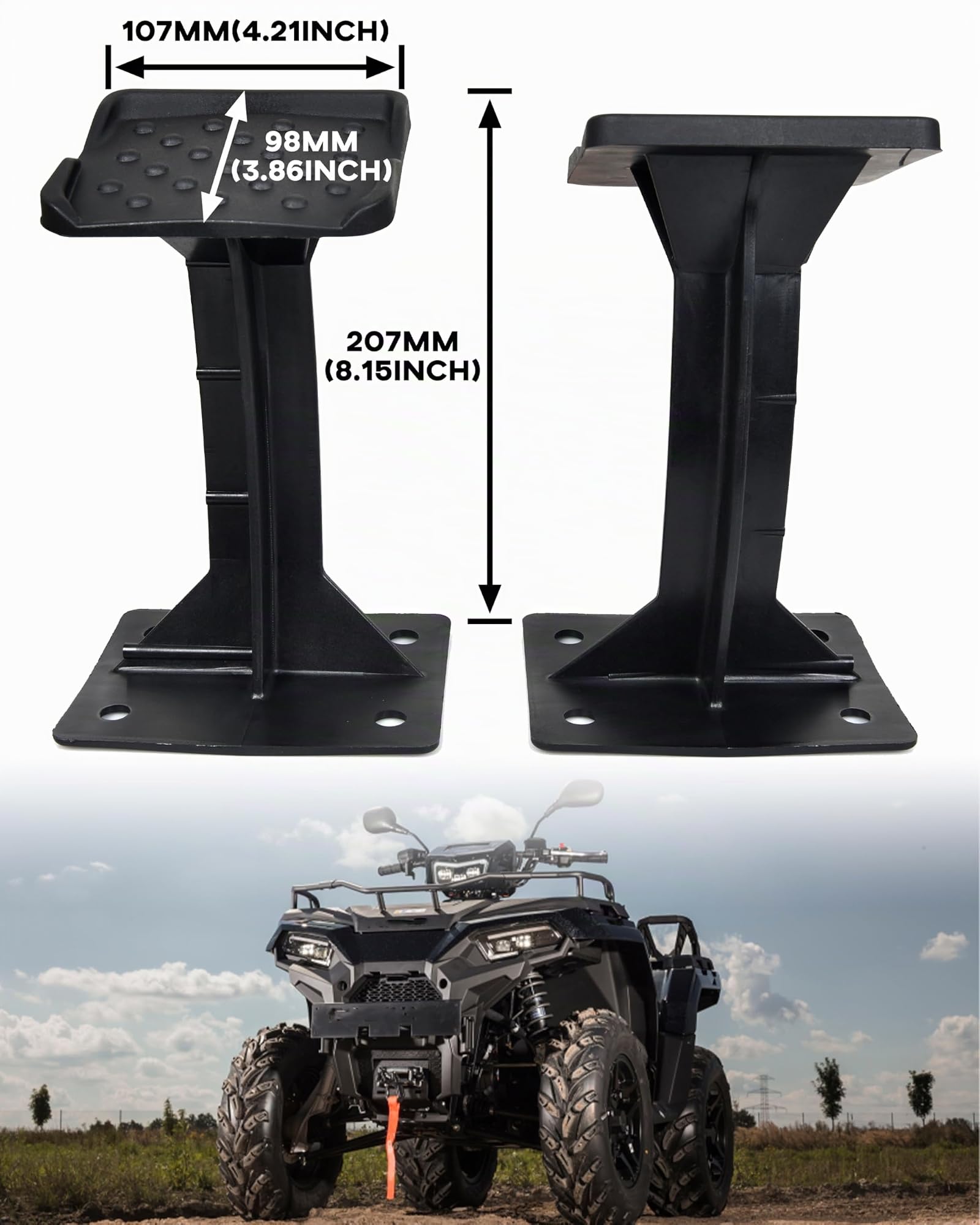 SAUTVS Lot de 2 Repose-Pieds Passagers pour VTT Polaris Sportsman 570 450 H.O. 2021-2023, Chaise Longue Arrière