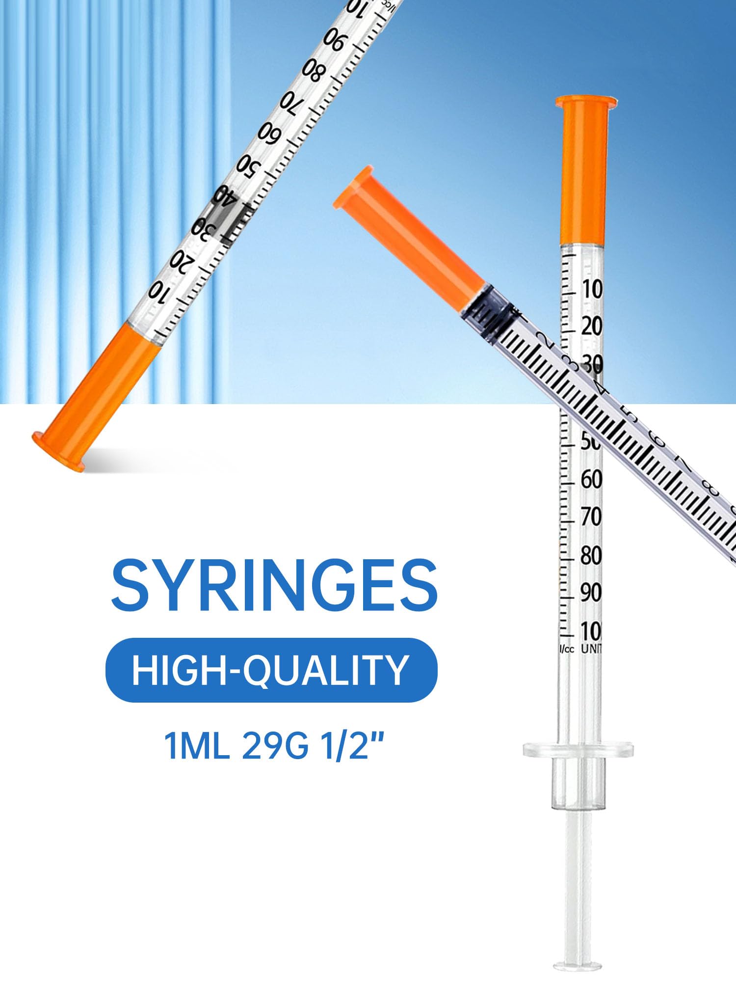 1mL/cc 29G 1/2-Inch 12.7mm Lab Syringe, Individually Wrapped, Scientific Use, Pack of 100 — Amazon image 2