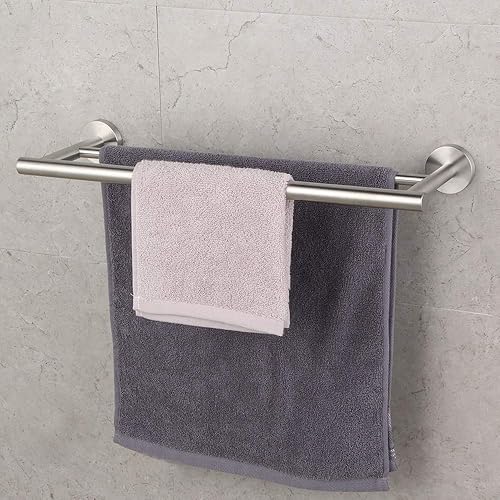 Miniatura 10 de GERZWY Juego de accesorios de baño de 4 piezas SUS 304 de acero inoxidable doble toallero soporte para papel higiénico Toallero Anillo Toallero