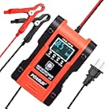 IEIK Automotive Battery Charger 12V 6A - 24V 3A Multi-Function Smart Charger Maintainer for Car, Truck, Motorcycle, Lawn Mower, Boat, ATV, Lithium, LiFePO4, Lead-Acid, Deep Cycle Battery Charger