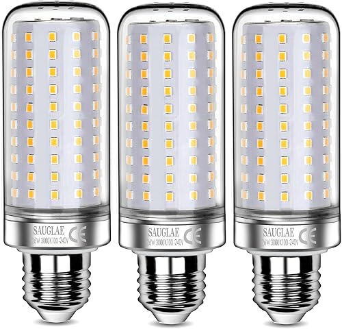 Bombillas LED de 26 W, equivalente a bombillas incandescentes de 200 W, 3000 lm, 3000 K blanco cálido, tornillo Edison grande E26, paquete de 3