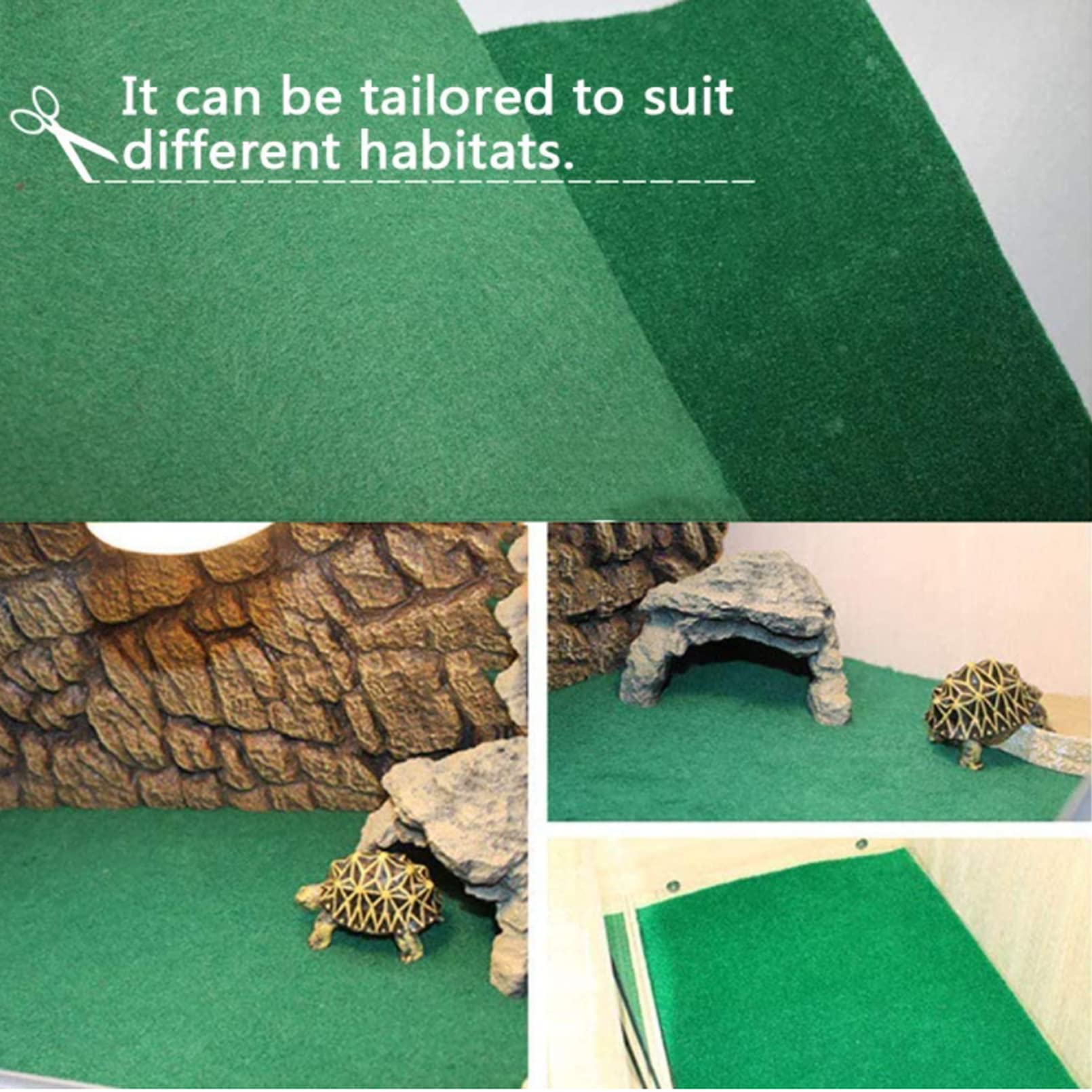 Tfwadmx Grande – Alfombra de Reptil para sustrato de Ropa de Cama Suministros para terrario, lagartos, Serpientes, dragón Barbudo, Gecko, Tortugas camelón Iguana (70.87 Pulgadas x 23.6")