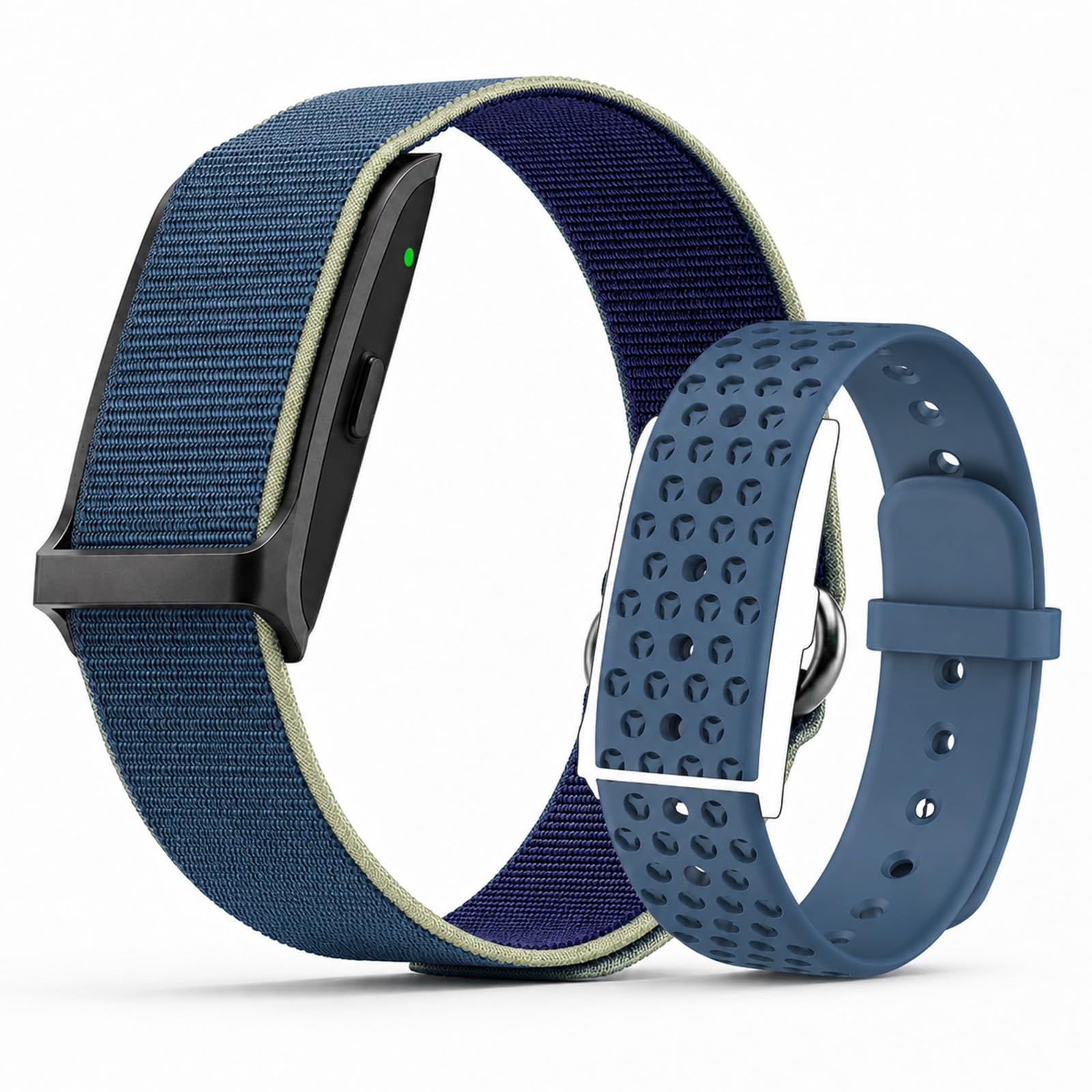 Kivermo Hlth Health Band, Screen-Free Health Fitness Tracker, 30-Day Battery, Sleep, HRV, SpO2, Stress and Activity Tracker, 1ATM Water Resistant, Bluetooth 5.2, Free App (Blue)