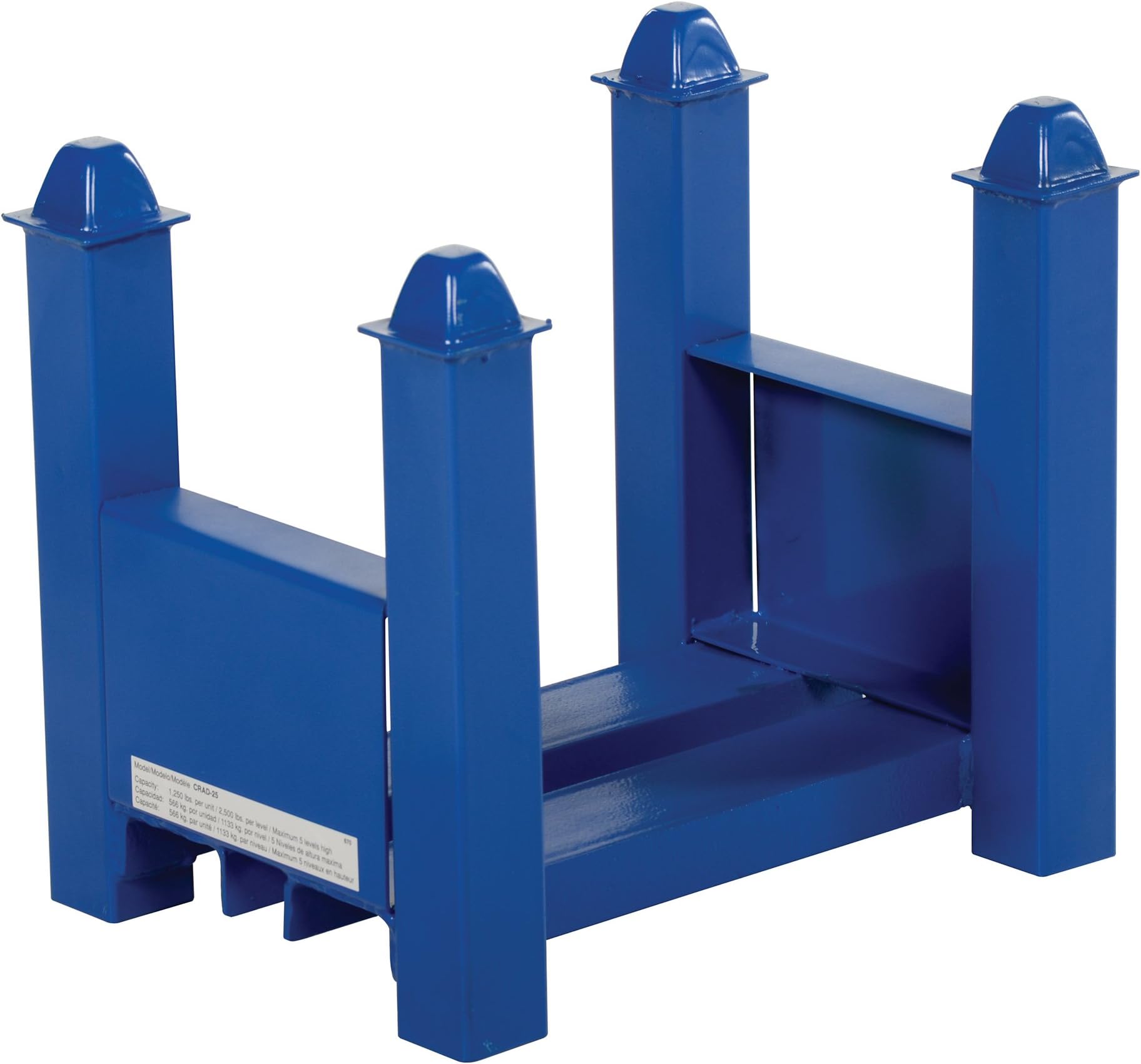 Vestil CRAD-25 Stackable Bar Cradle, Steel, 12" Width, 14 Height, 16" Depth, Uniform Capacity Pair (lbs.) 2,500