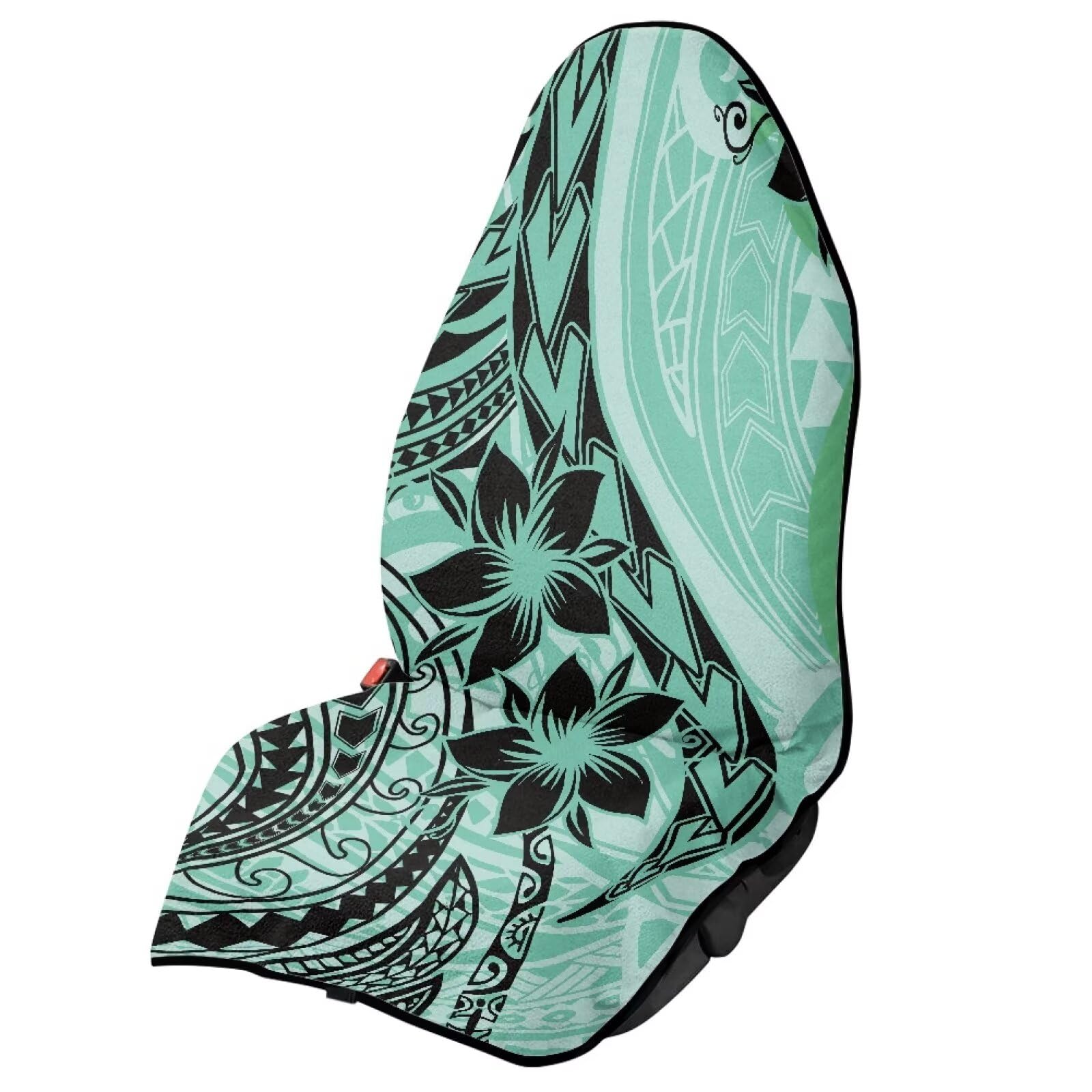 Car Seat Towel Cover Waterproof &amp; Non-Slip Green Polynesian Tattoo Automotive Vehicles Seat Cover Protectors Fashion Auto Interior Fit Most Car, Truck, SUV, or Van