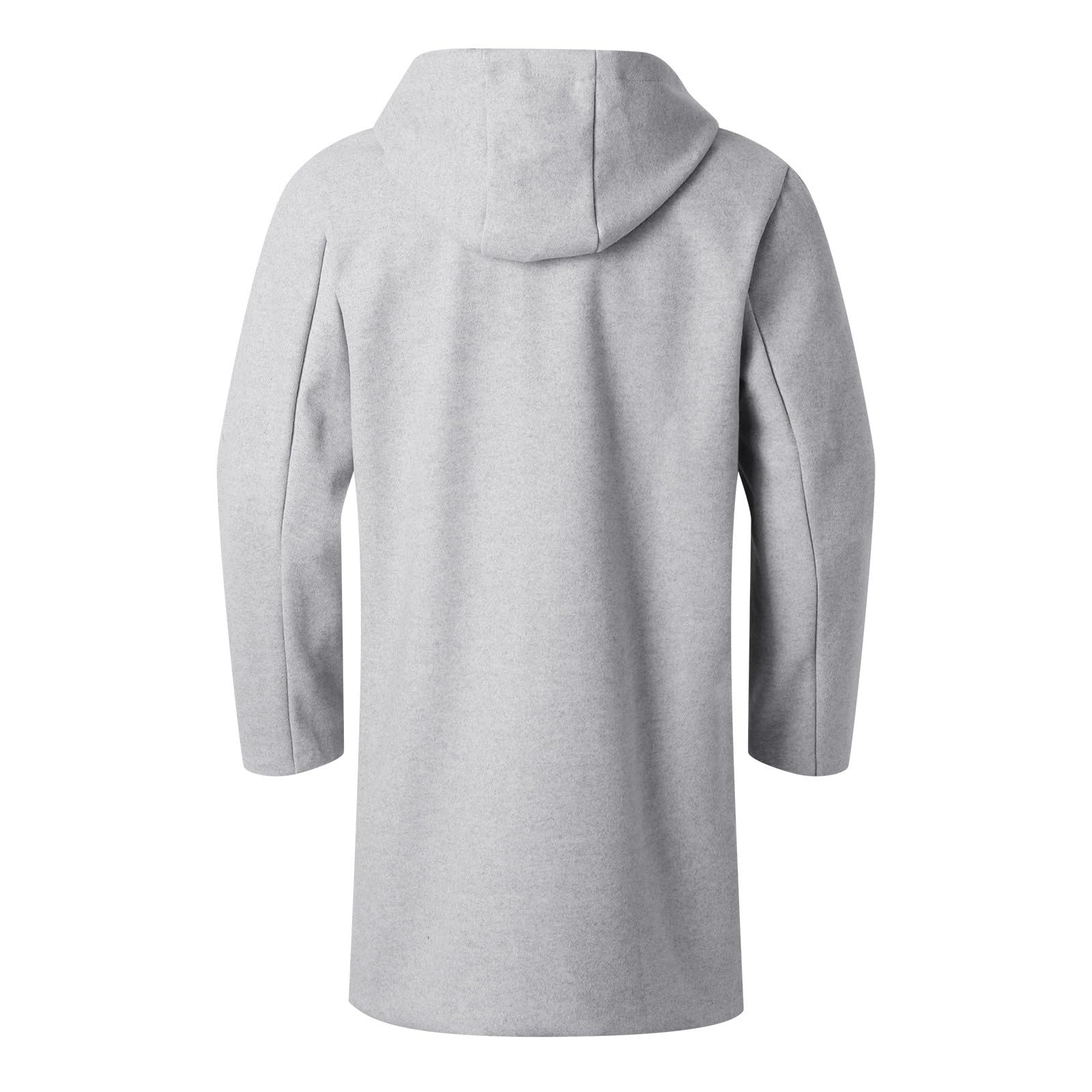 Generisch Wollmantel Herren Slim Fit Parka, Herren Wintermantel im modischen Langschnitt mit weicher Wollqualität praktischer für optimalen Komfort