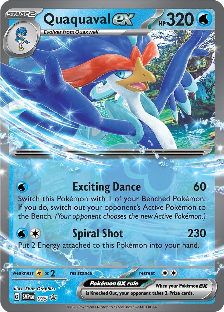 Pokemon - Quaquaval ex SVP 035 - Black Star Promo - Holo - Single Card