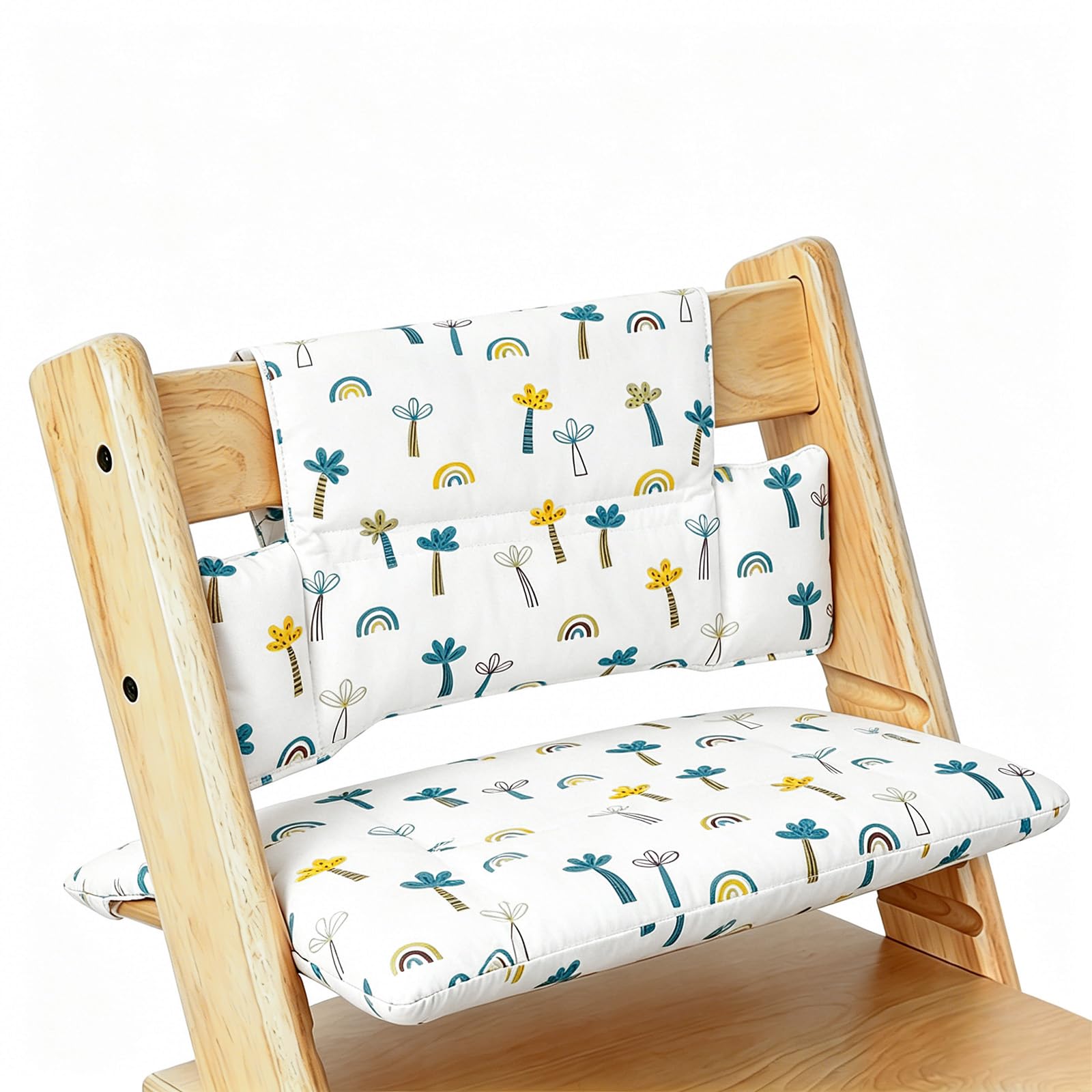 BOYIFEIJIE Seat Cushion for Tripp Trapp High Chair, Soft Padded, Easy to Attache, as Accessory for Stokke Tripp Trapp, Available (Coconut Trees) โ image 1
