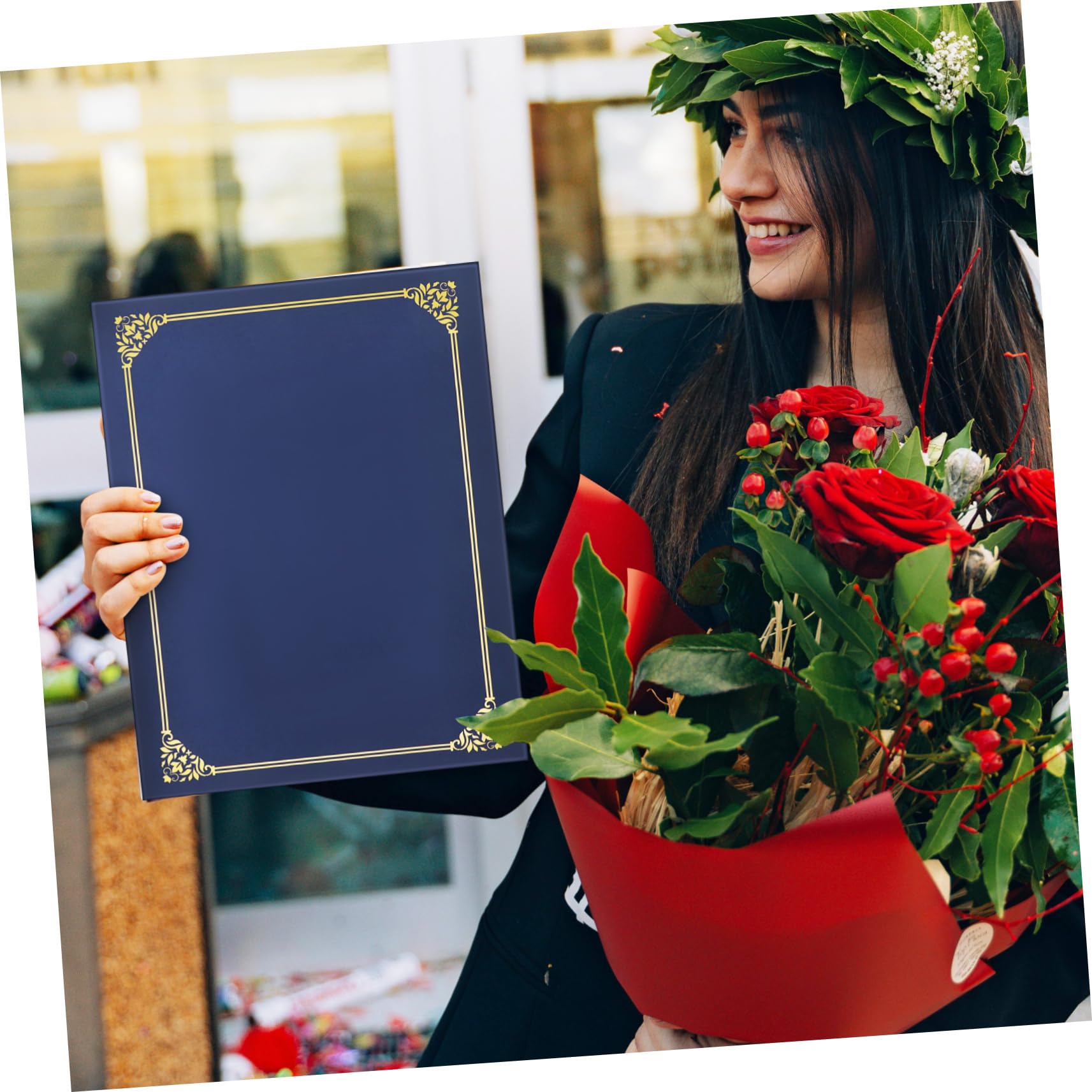 Generico 30 Pezzi Di Sigillo Per Certificato Con Bordo In Lamina D'Oro Portadocumenti Per Diploma Portapremi Per Certificati Di Laurea Elegante Cornice Decorativa In Carta Per
