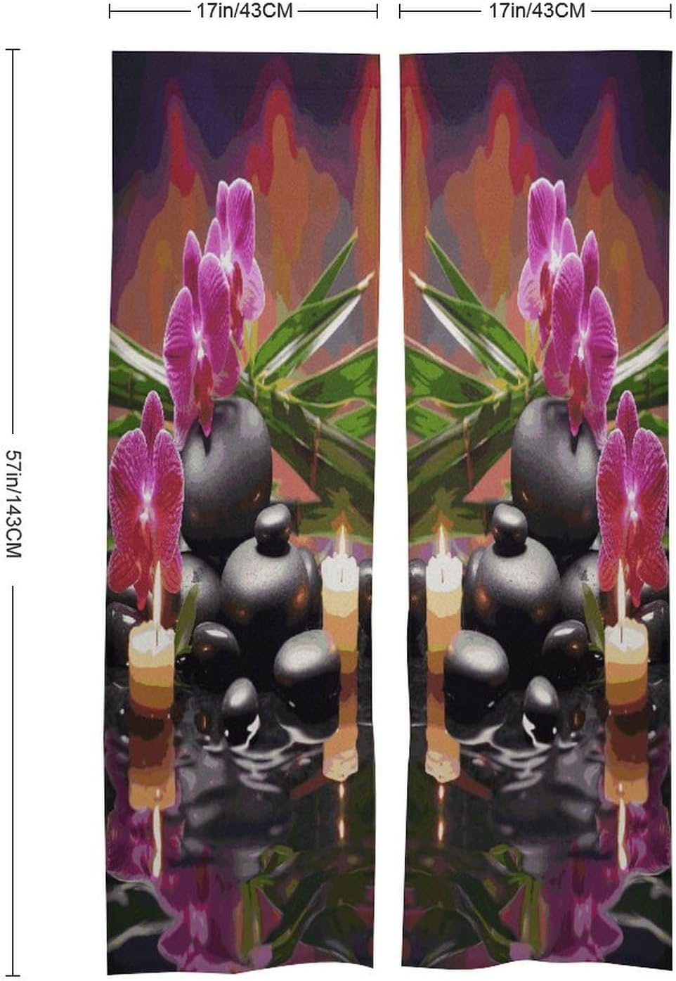 Flowers in Fountain Massage Stones And Bamboo Door Curtain Printed Doorway Noren Japanese Style Doorway Room Divider Curtains for Privacy Partition Divider Kitchen Home Decorations Wall Hanging