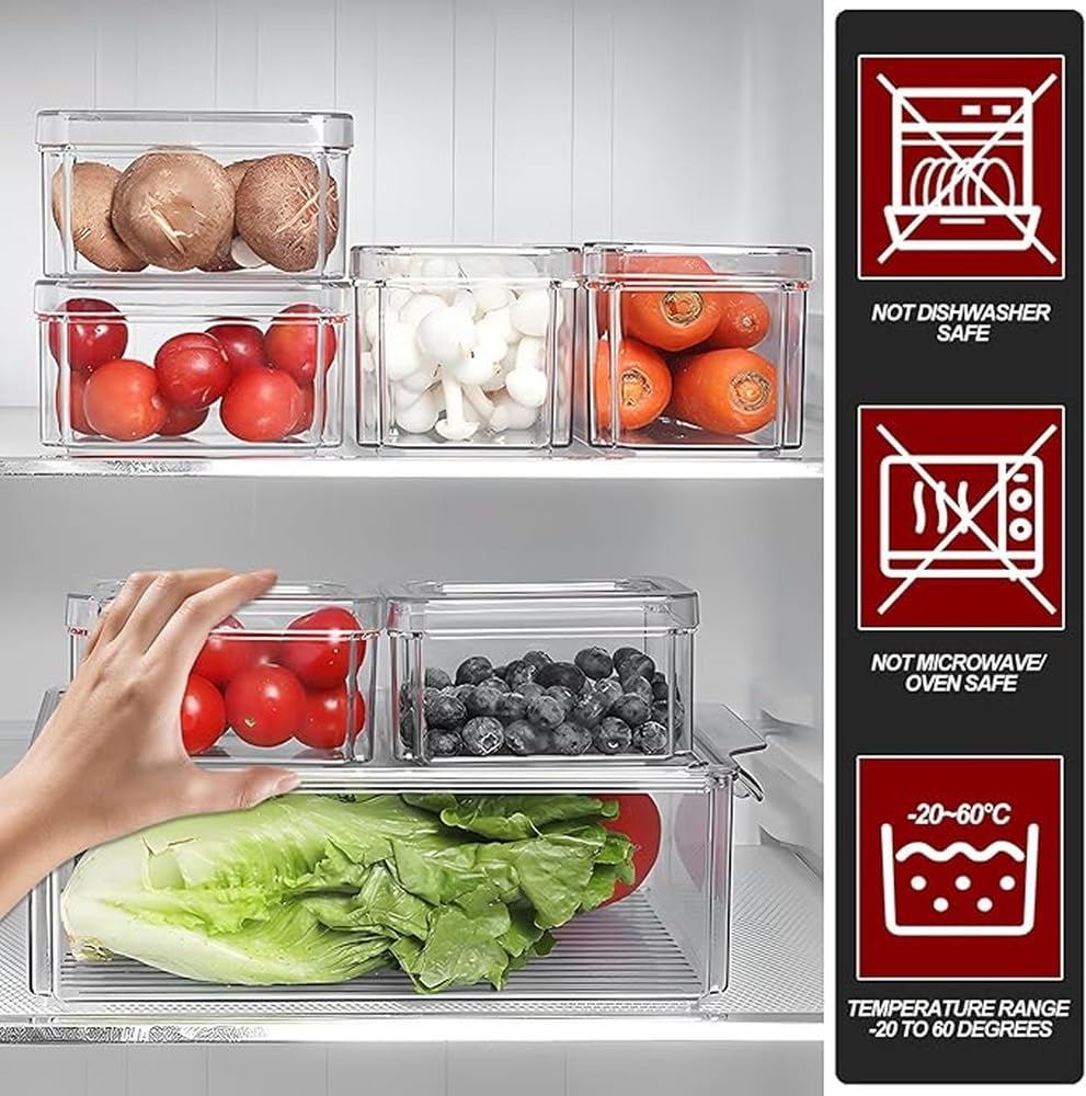 Recipientes duraderos para frutas, ideales para almacenar alimentos