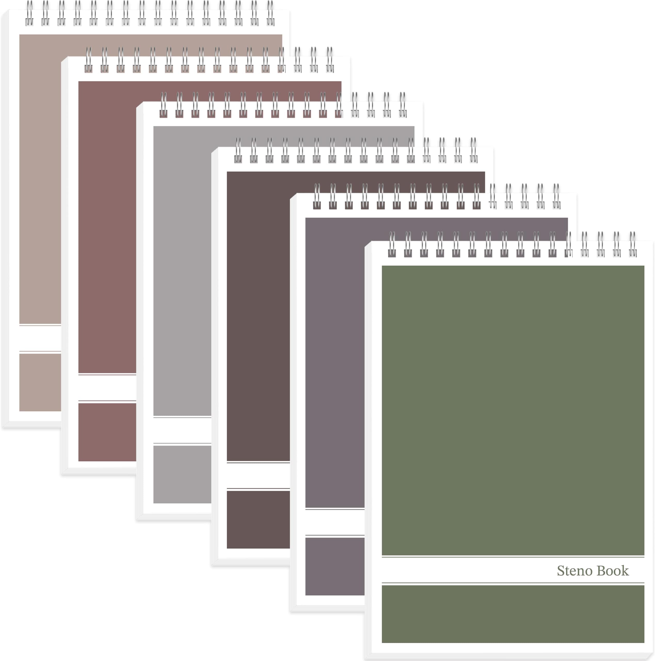 Office Depot(R) Steno Books, 6in. x 9in., Gregg Ruled, 70 Sheets, Green Tint, Pack