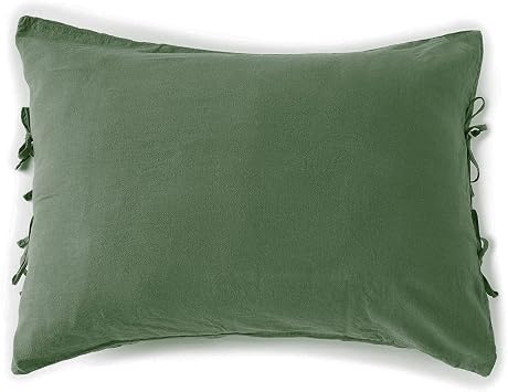 Southern Living Simplicity Collection Garrison Washed Linen & Cotton Green Standard Sham