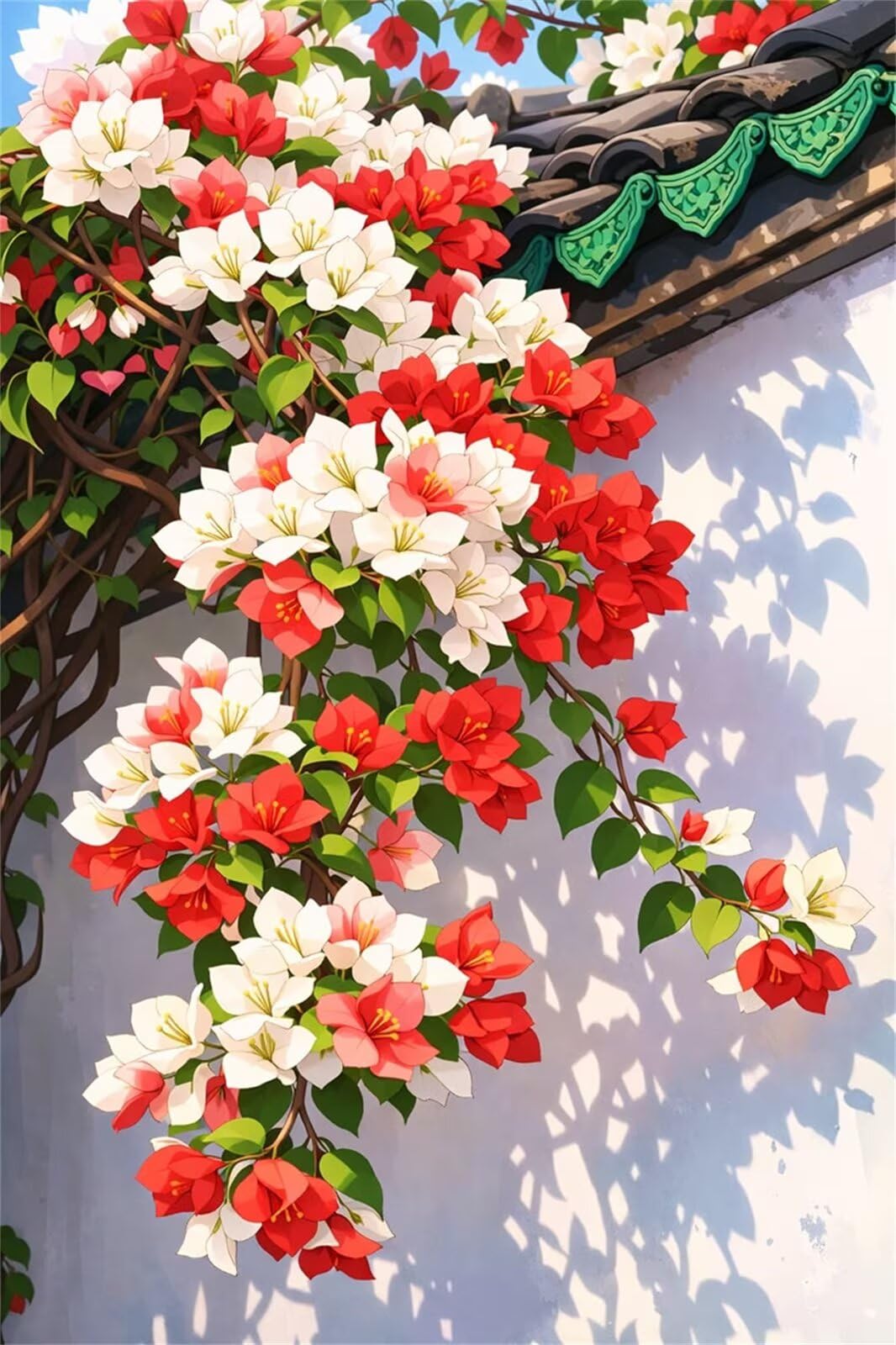 1314 Pezzi Puzzle Adulti Fiore Rosso, Puzzle Impegnativo Decorazione Interna e Regalo