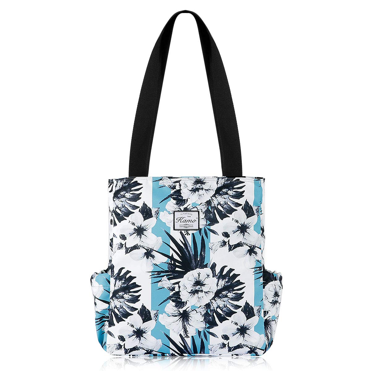 KAMO Floral Tote Bag - Waterproof Lightweight Handbags Travel Shoulder Bag for Hiking Yoga Gym Swimming Travel Beach