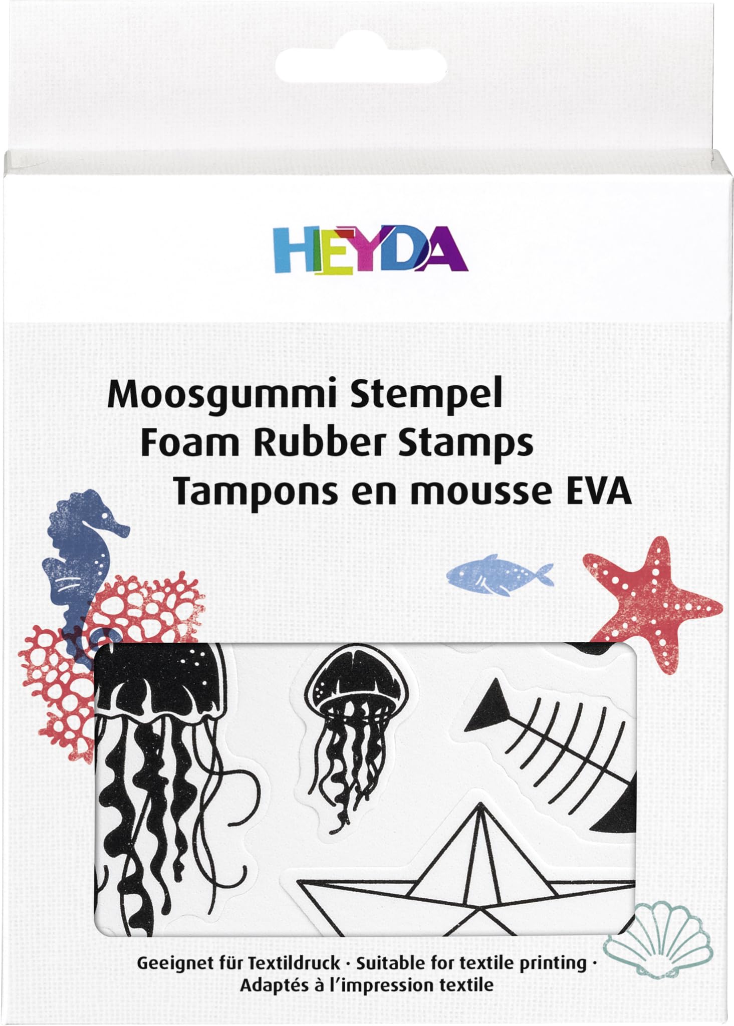 HEYDA Foam Rubber Stamp Maritime 10-55 mm, White - Image 3