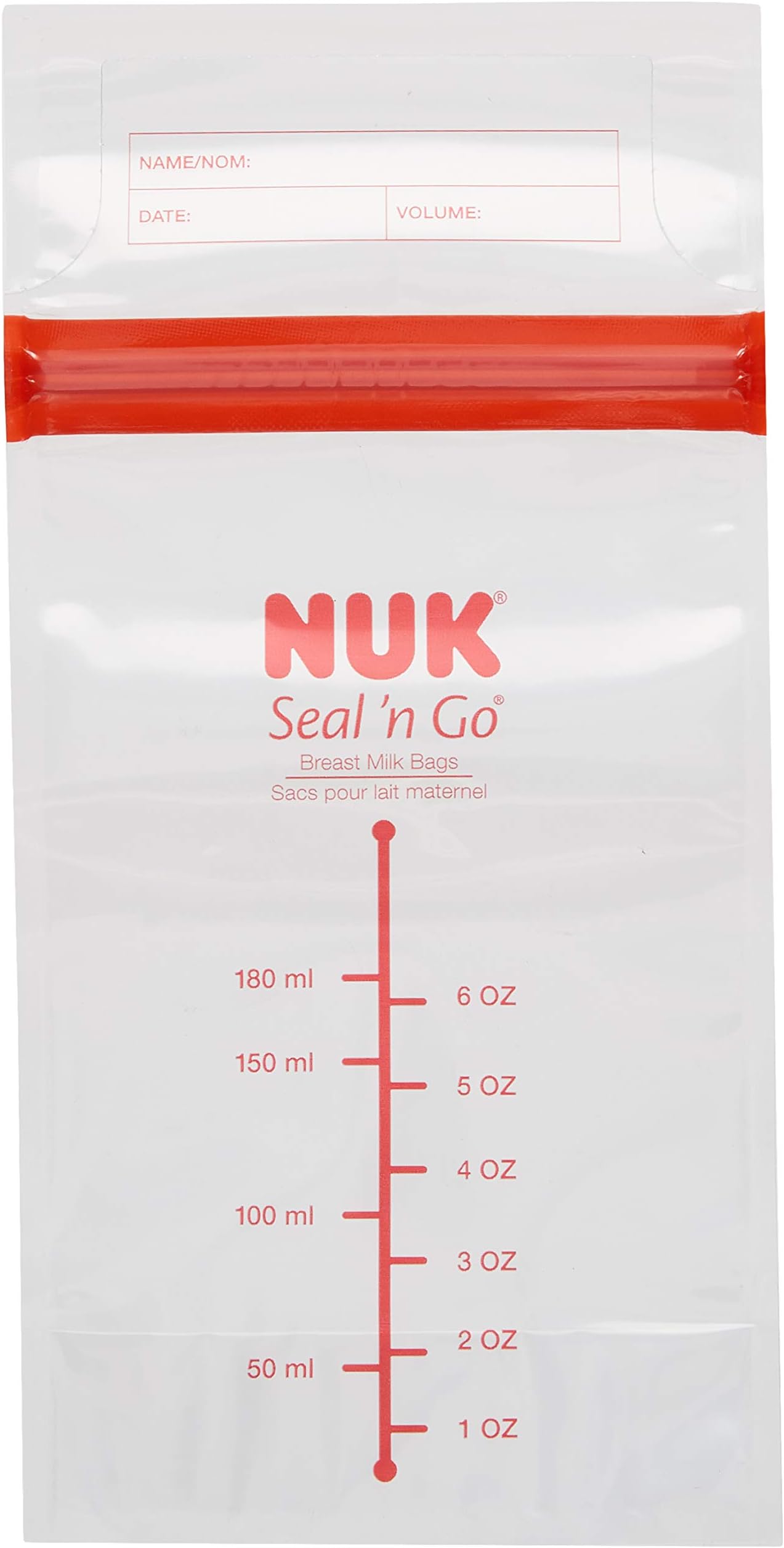 NUK/Gerber Seal N Go Breast milk bags, 6 Ounce, 50 Count