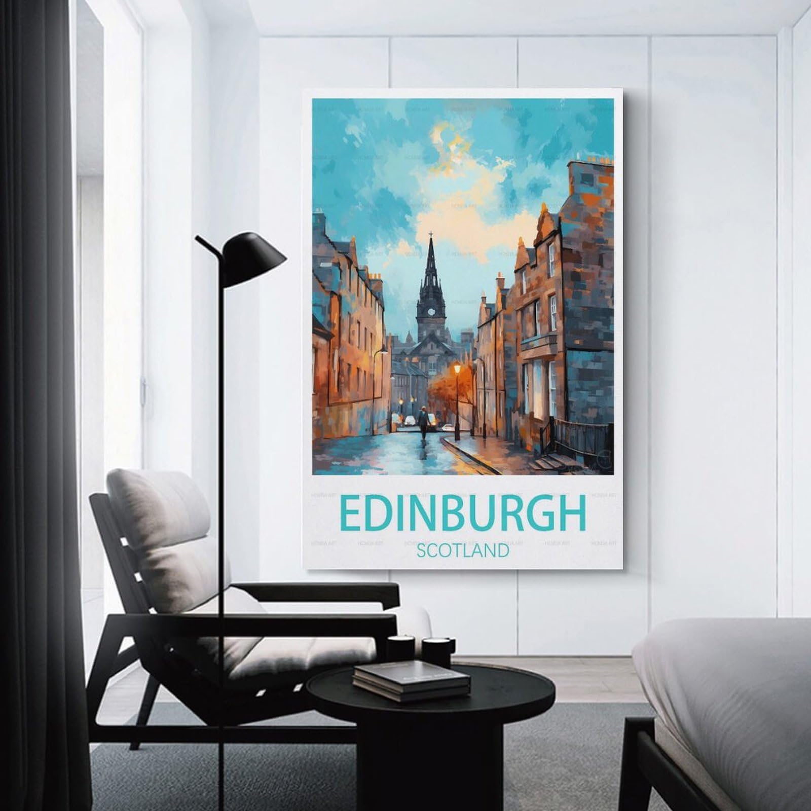 Affiches De Voyage Vintage D'Édimbourg, Toile D'art Mural