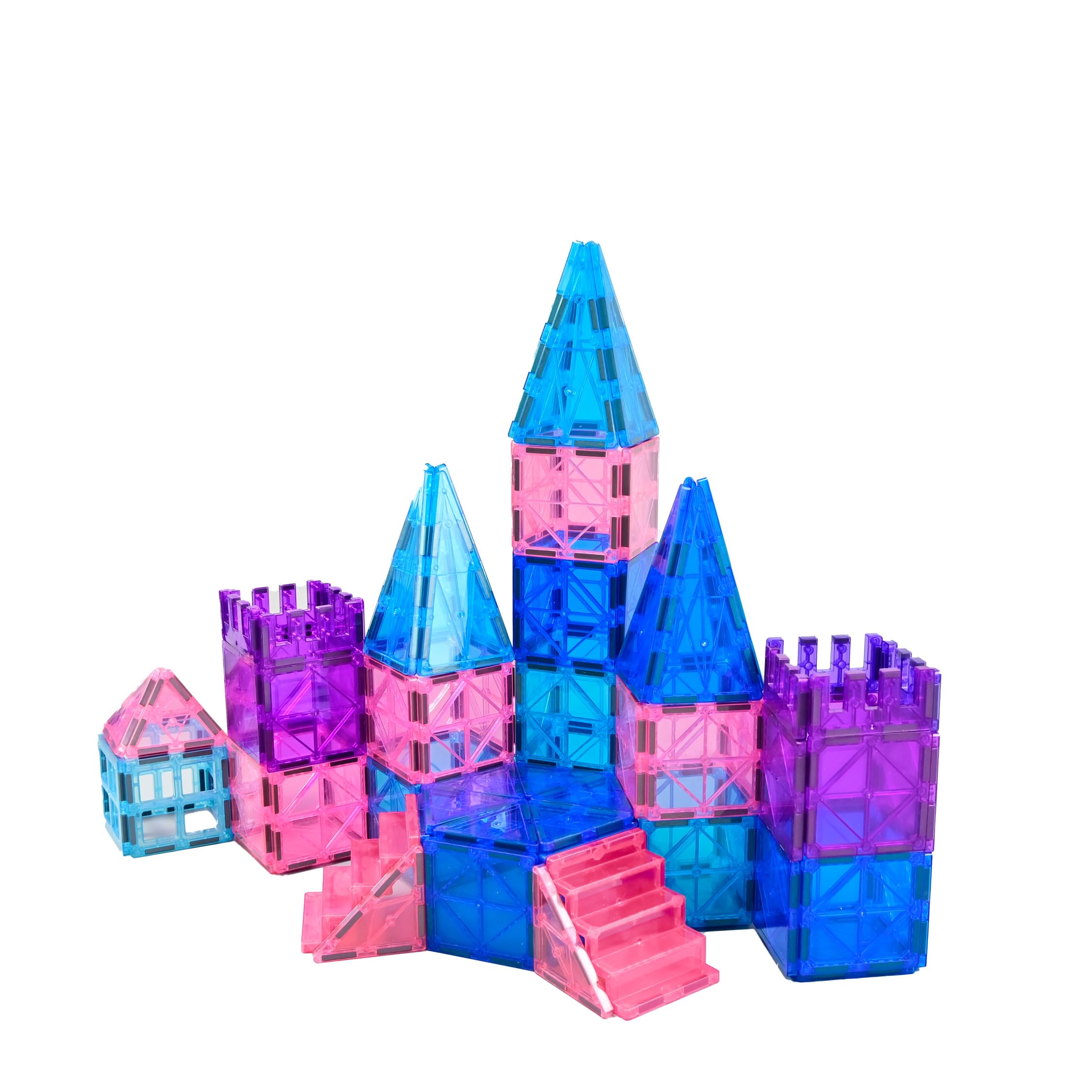 WonderToys Mangetic Tiles Magnet Building Toys, Magnetic Building Set for Kids, Stacking Blocks, Perfect STEM Toys Gift for Boys and Girls (34 Pieces Frozen Castle)