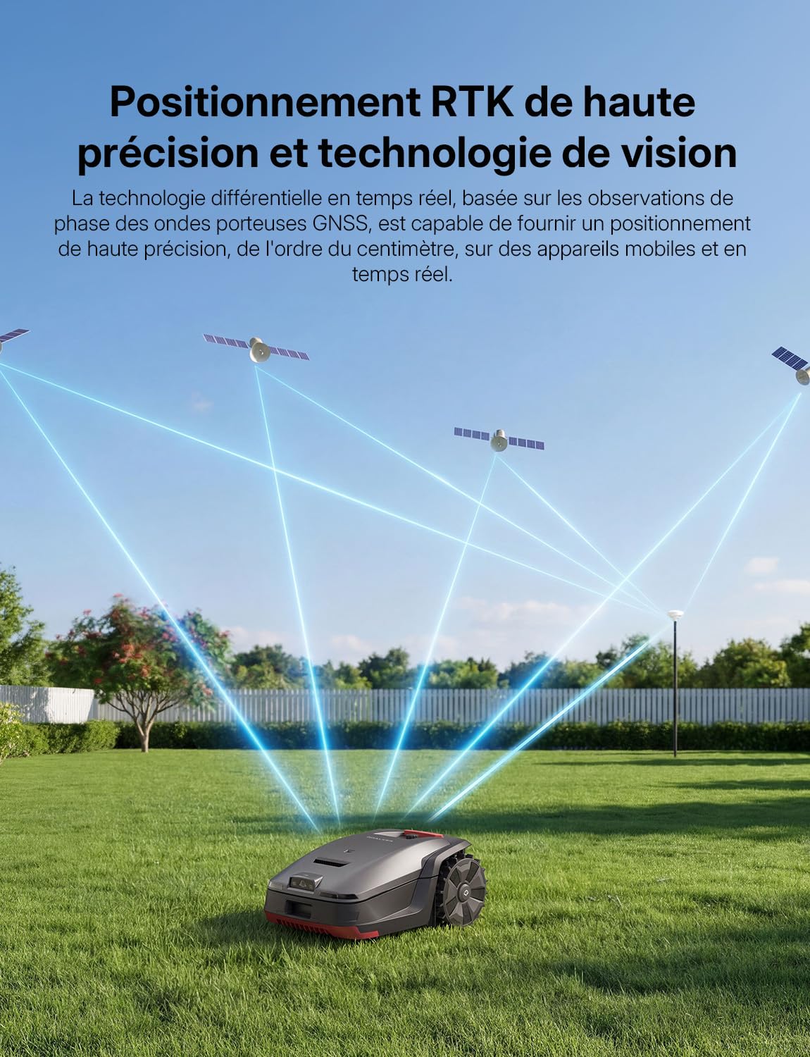 UNICUT H1 Robot Tondeuse sans Fil, Dual LiDAR, Vision par IA, 2000㎡ | Dual LiDAR à l'état Solide, 4G Intégré, Contrôle APP, Système de Coupe Flottante, Compatible avec Google Home et Alexa