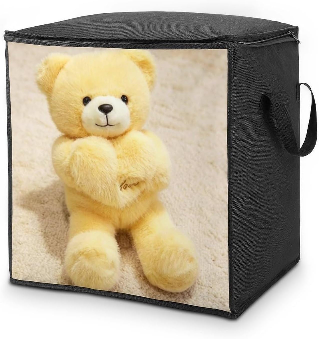 Teddy Bear Comforter Storage Bag Moving Bag | Clothes Storage Bins-70L,Moving Bag With Dual Handles For Easy Carrying, Zipper Design Durability for Home,Bedroom,Closet