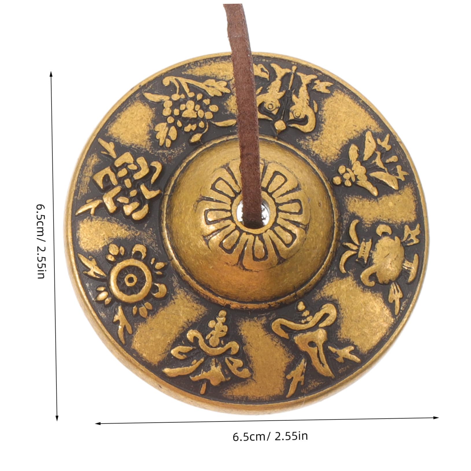 HEMOTON Hand Held Bell Vintage Brass Bell Meditation Wind Chimes for Music Performances