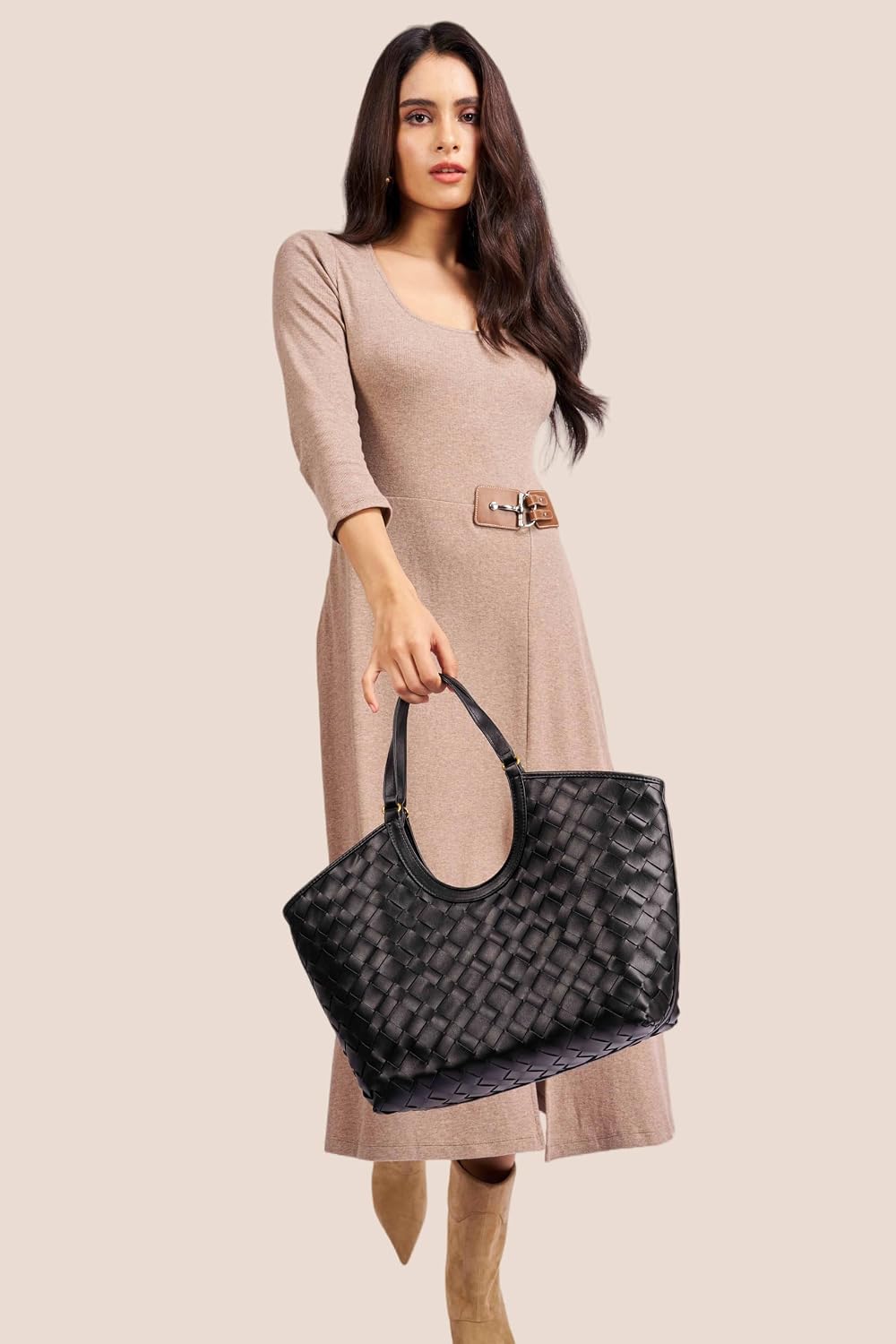 Woven Tote Bag for Women Woven Leather Purse
