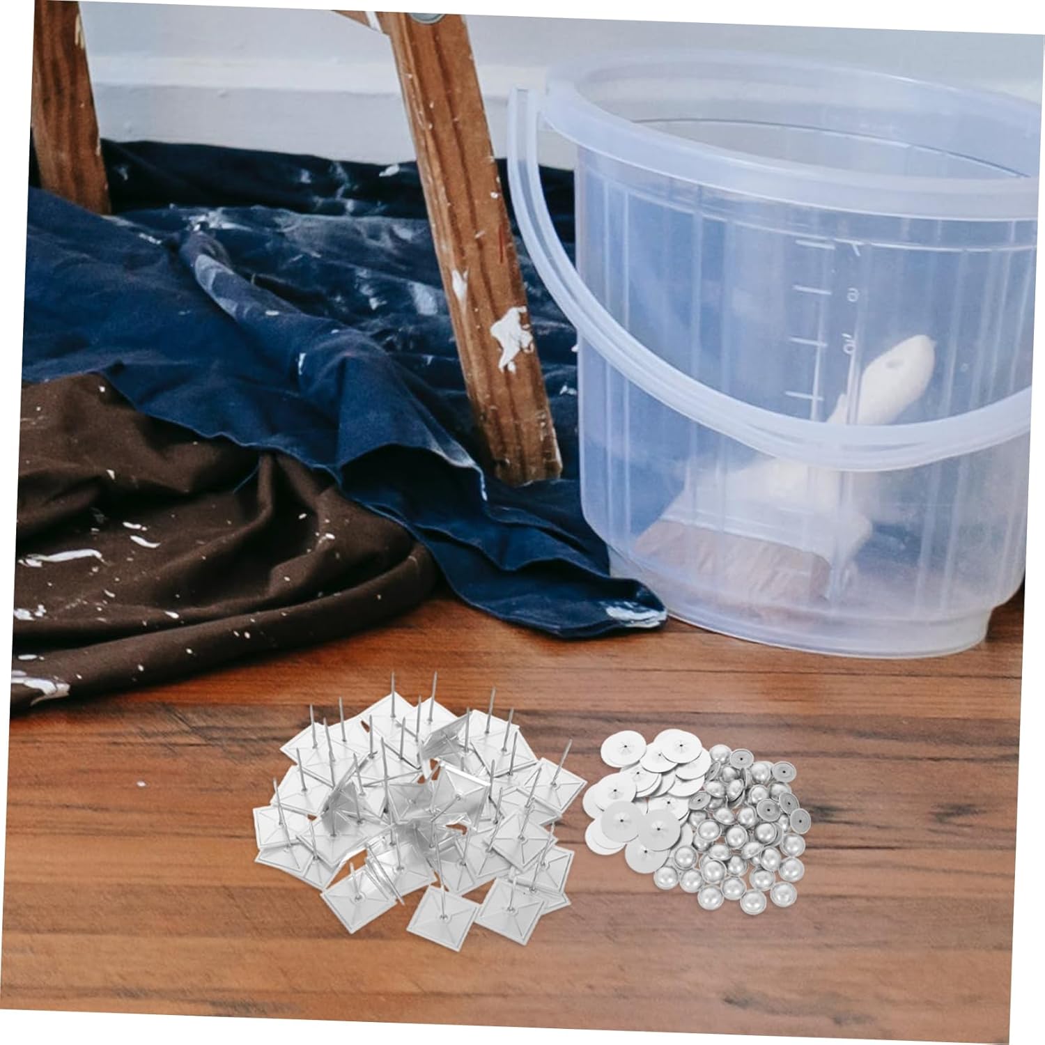 Balacoo 50 Sets Self Stick Insulation Pins with Aluminum Washers for Foam Panels Durable Thermal Anchors for Walls Ceilings and Floors Easy Installation for Insulation Projects