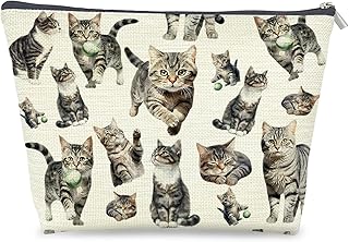 Bolsa de maquillaje de gatos de Navidad, rega...