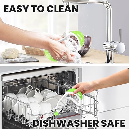 Vista 37 de SCHVUBENR Cortador de manzana grande de 4.72 pulgadas con 12 cuchillas, cortador profesional de manzana, descorazonador de manzana de acero Rojo