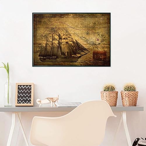 Miniatura 7 de Sailing Pirate - Rompecabezas de madera de 1000 piezas, decoración de habitación familiar, regalo para adolescentes y adultos.