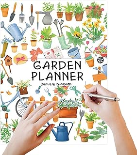 Planificateur de jardinage | Planificateur de jardin complet et carnet de bord &ndash; Carnet de planification de jardinage 12 mois suivi d