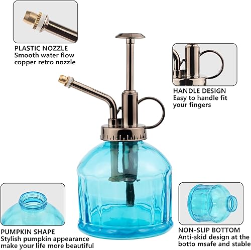 Miniatura 3 de REFFU Plant Mister - Botella rociadora para plantas, rociador de plantas, botella de riego para suculentas con bomba superior para plantas de casa,