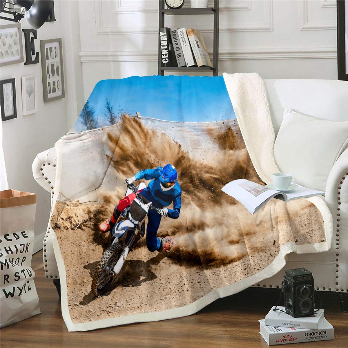 Extreme Sports – Coperta In Pile Sherpa Per Moto E Divano – Morbida E Grande – Rosso – Taglie Da Bambino A King Size - 3