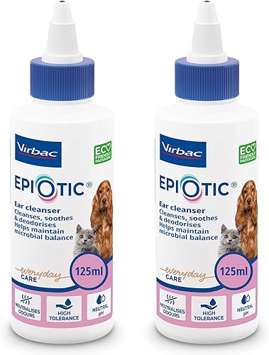Virbac Nettoyant pour Oreilles épiotiques - Pack Double - 2 x 125 ML