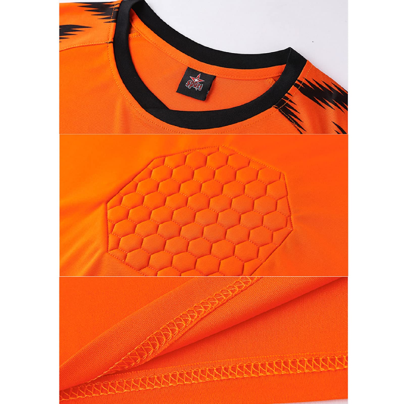 Maillot De Gardien De But Hommes Femmes Enfants, Personnaliser Le Maillot De Gardien De But Ensemble Pantalon À Manches Longues avec Nom Numéro Logo De Léquipe Maillot, Noir