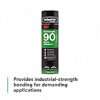 Vista 5 de 3M Adhesivo en aerosol de alta resistencia 90, permanente, enlaza laminado, madera, concreto, metal, plástico, pegamento transparente, peso neto