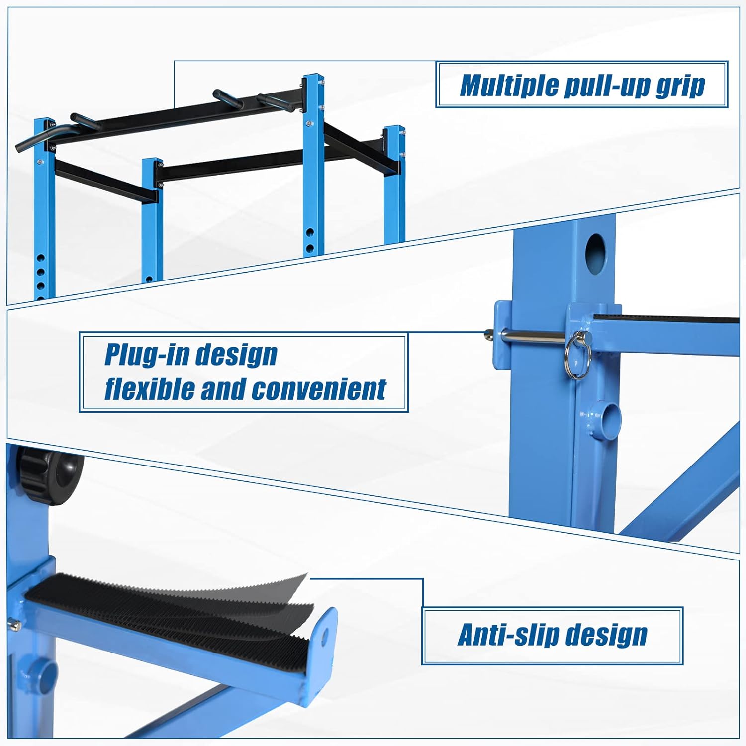 Bongkim Power Rack, Rack Cage for Weight Training, Adjustable Squat Stand Rack for Home Gym Equipment, Lifting Cage with 660lb Capacity