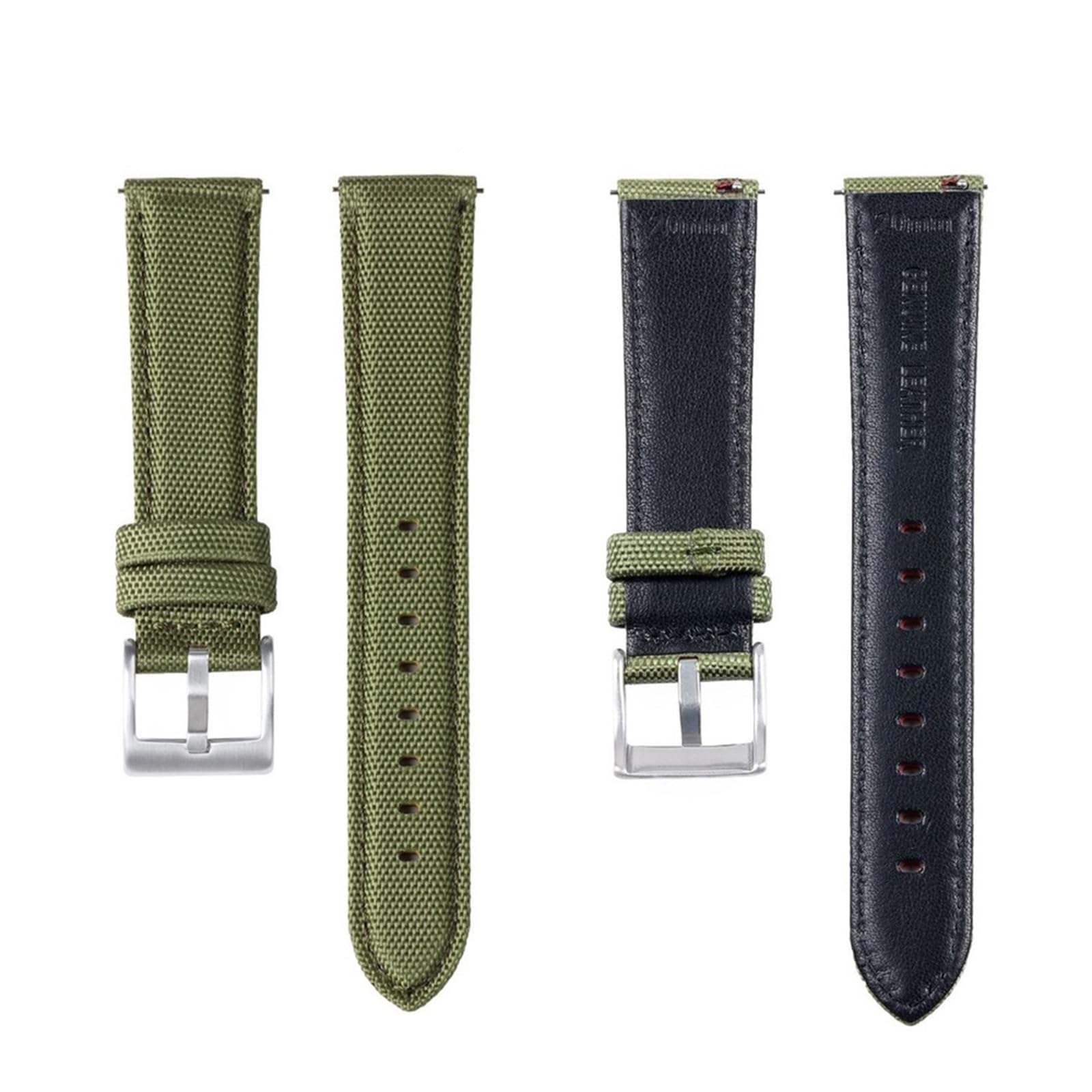 HuanJ Cinturino in vera pelle, cinturino in nylon, cinturino a sgancio rapido